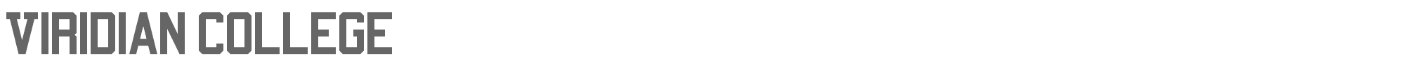 Sample characters Viridian College Font